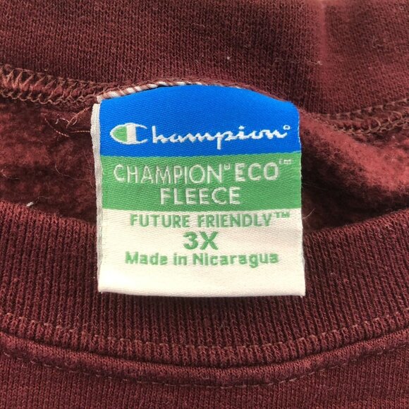 Gateway Technical College Men's Sweatshirt 3X Champion Eco Red Fleece Pullover - Picture 3 of 9